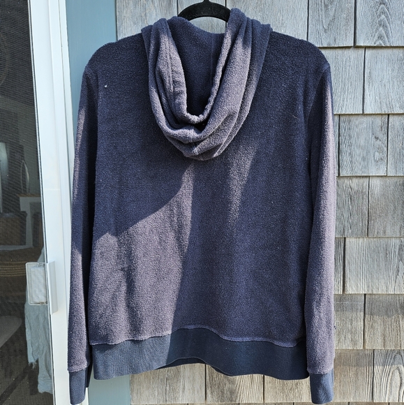 Outerknown Hightide 1/4 Zip Pullover Navy Hoodie - size medium - Picture 7 of 14